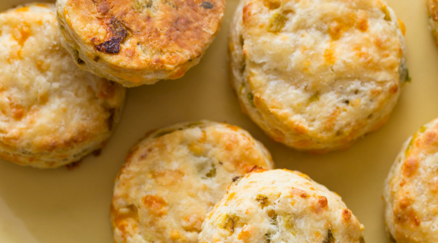Green Chile Cheddar Biscuits