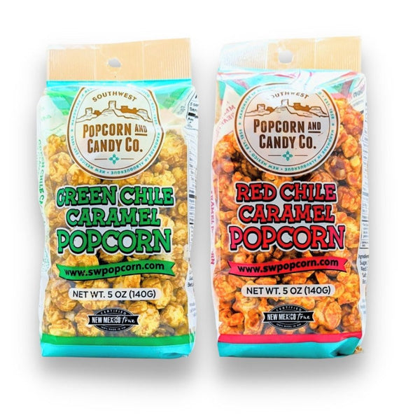 Red & Green Chile Caramel Popcorn