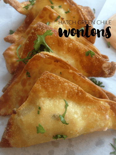 Green Chile and Cheese Wontons