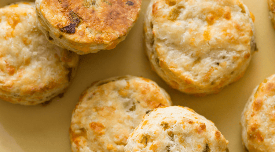 Green Chile Cheddar Biscuits