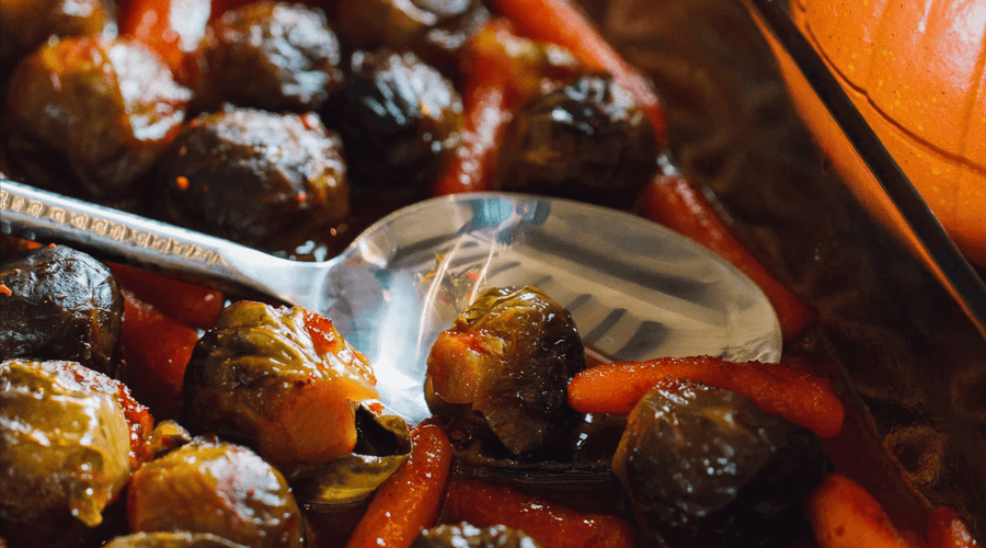 Glazed Brussel Sprouts and Carrots