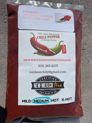 CHIMAYO CHILE POWDER (molido) RED - HOT & MEDIUM