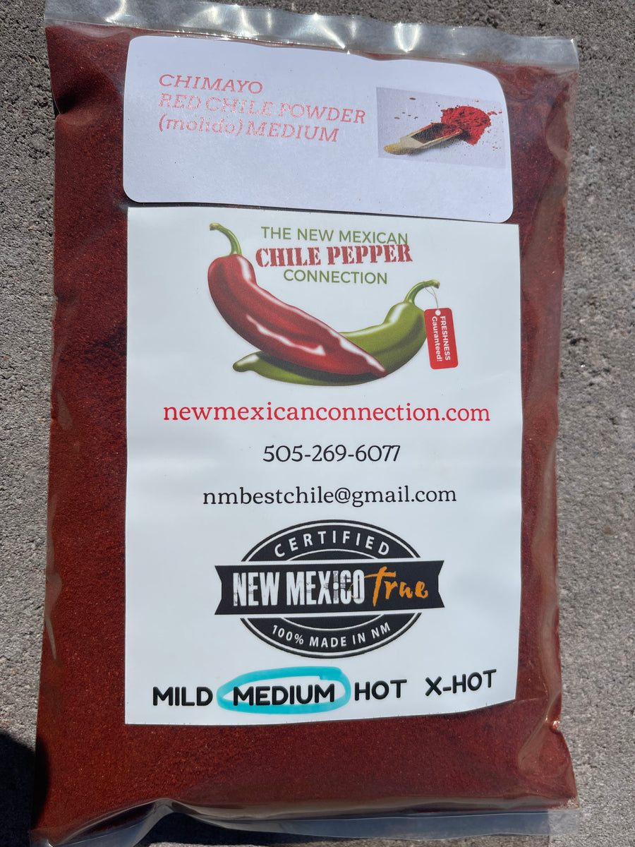 CHIMAYO CHILE POWDER (molido) RED - HOT & MEDIUM