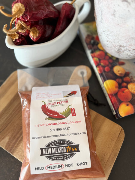 CHIMAYO CHILE POWDER (molido) RED - HOT & MEDIUM
