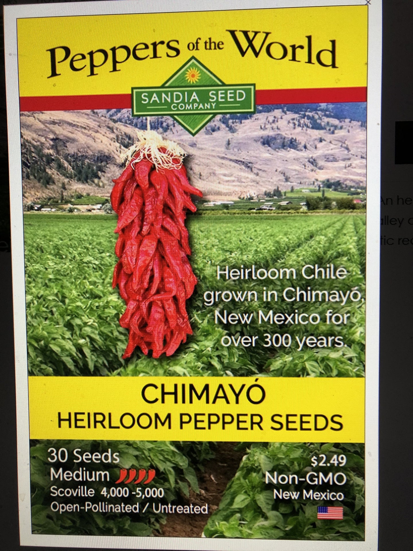 green chilli plant seeds New Mexico Chile Seeds NON GMO
